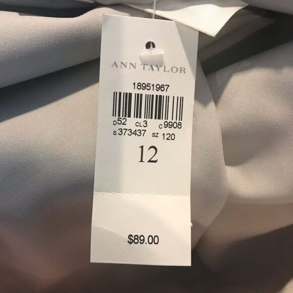 Ann Taylor Pencil Skirt Women's Size 12 Peach & Cream Geometric Pattern NWT - Picture 4 of 6